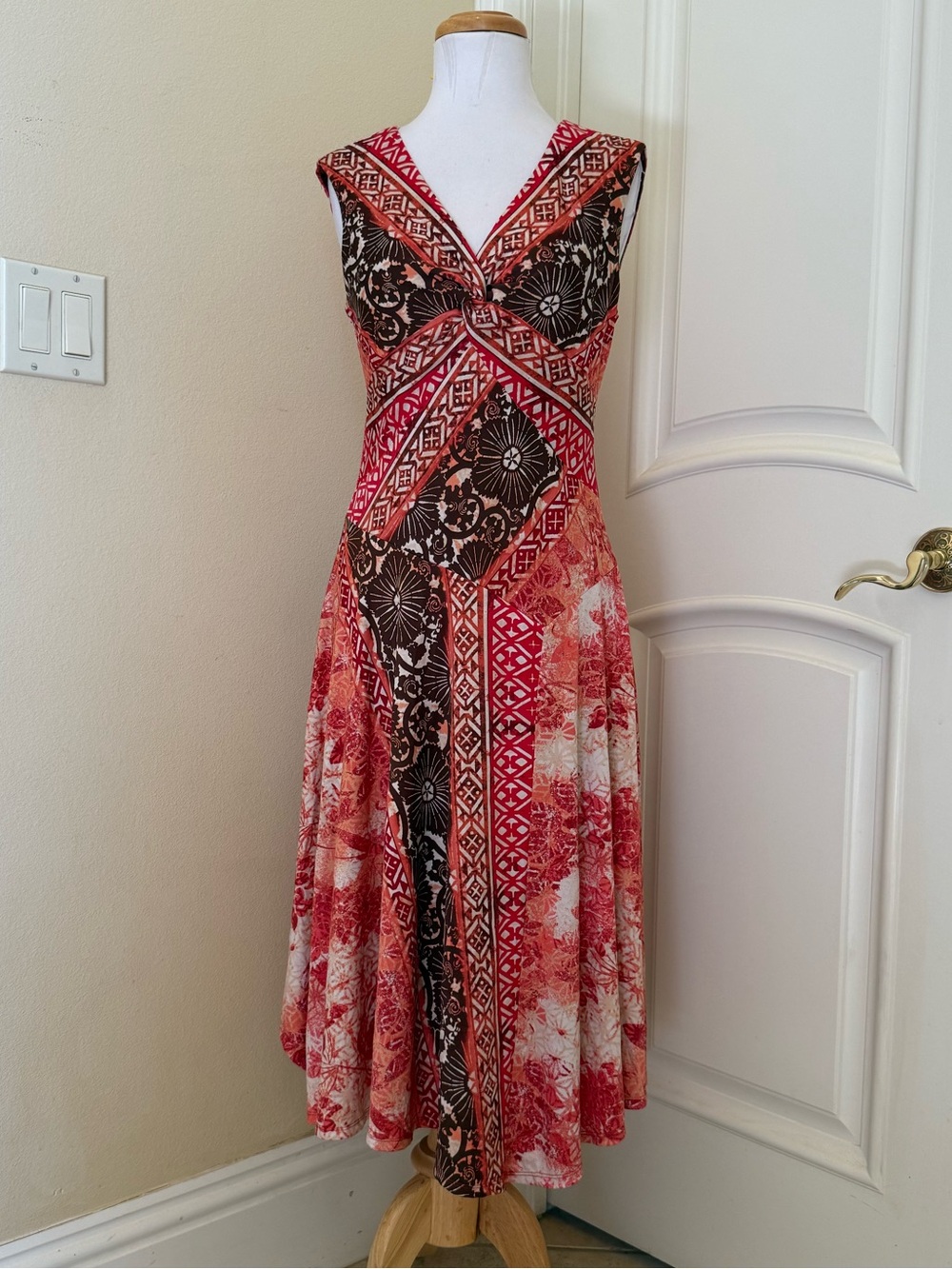 Y2K Rabbit Rabbit Rabbit boho style jersey knit dress